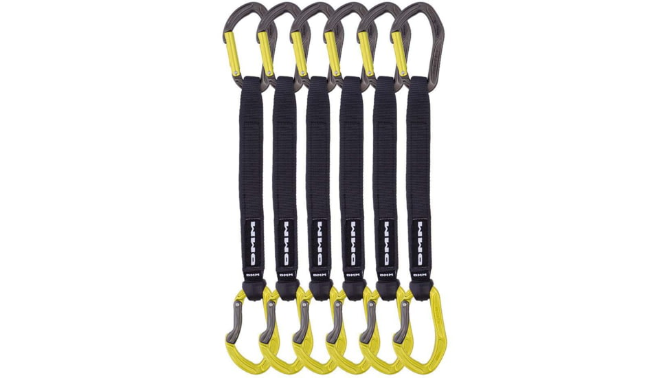 DMM Alpha Sport Quickdraw, 6 Pack, Titanium/Lime, 25 cm, A526LG-25VWP6