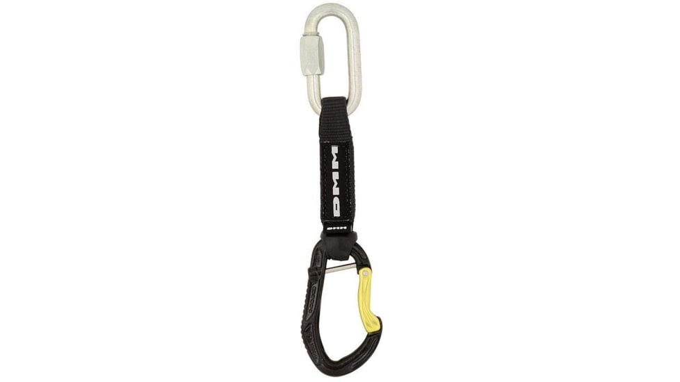 DMM Alpha Steel Captive Bar Quickdraw w/Maillon, Silver/Black, 12cm, C526CB-12MR