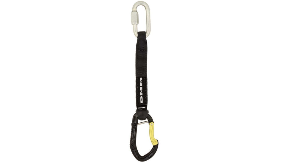 DMM Alpha Steel Captive Bar Quickdraw w/Maillon, Silver/Black, 18cm, C526CB-18MR