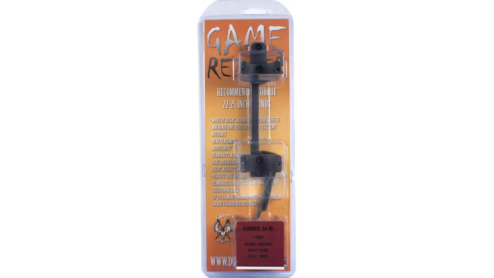 DNZ Products Game Reaper Scope Mount - Kimber 84M, Medium Ring, 1 in Tube, Black Matte, 18800