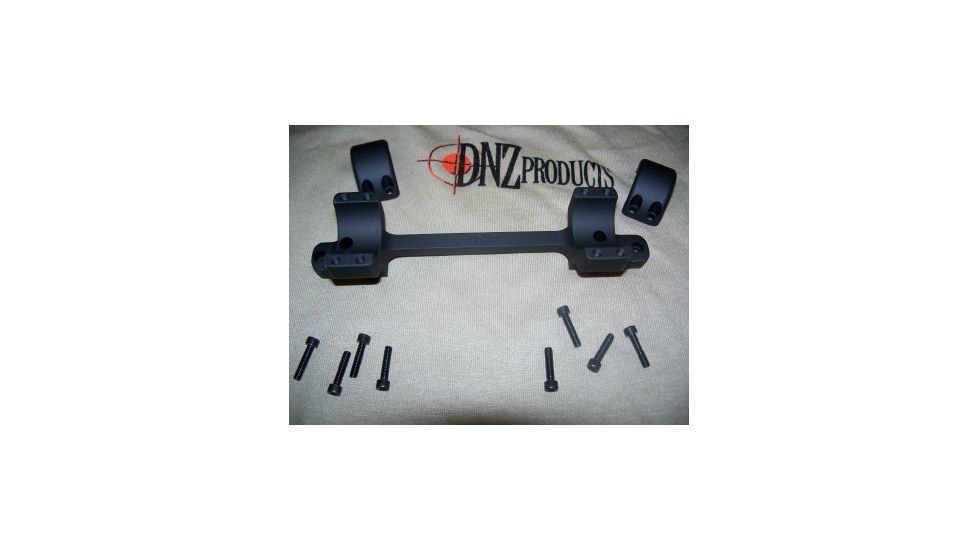 DNZ Products Game Reaper Scope Mount - Remington 700 Long Action, High Ring, 0 MOA, Hand, 1 in Tube, Black Matte, 12700T