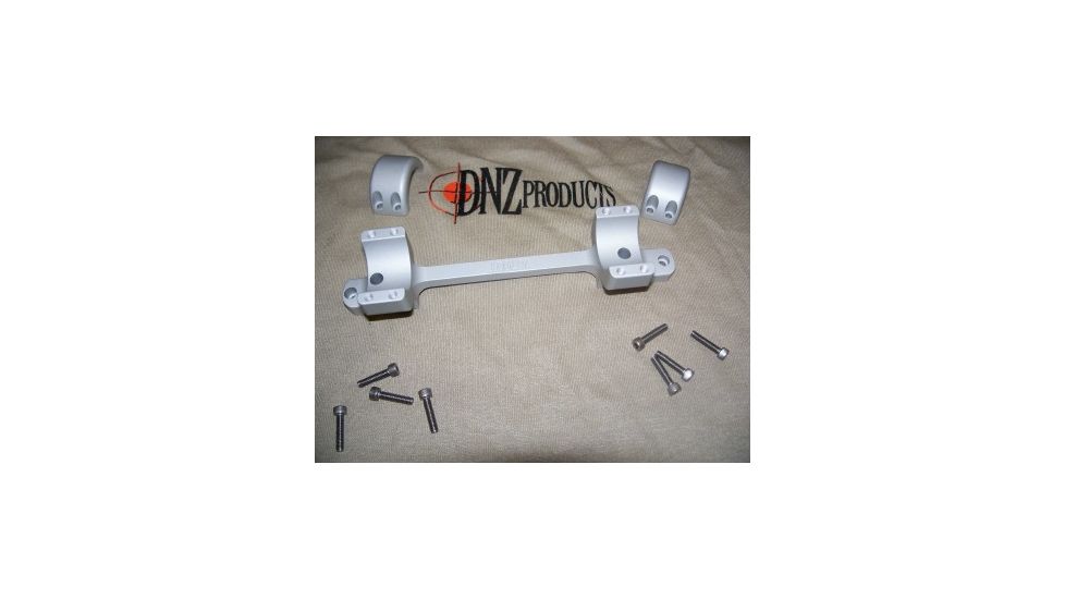 DNZ Products Game Reaper Scope Mount - Remington 700 Long Action, Medium Ring, 0 MOA, Hand, 1 in Tube, Silver, 18700TS