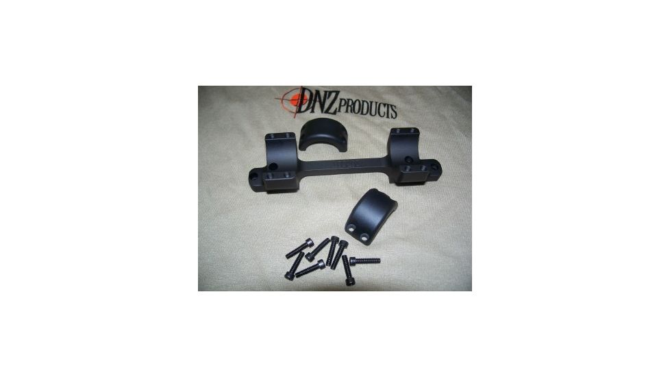 DNZ Products Game Reaper Scope Mount - Remington 700 Short Action, Medium Ring, 0 MOA, Hand, 1 in Tube, Black Matte, 20700T