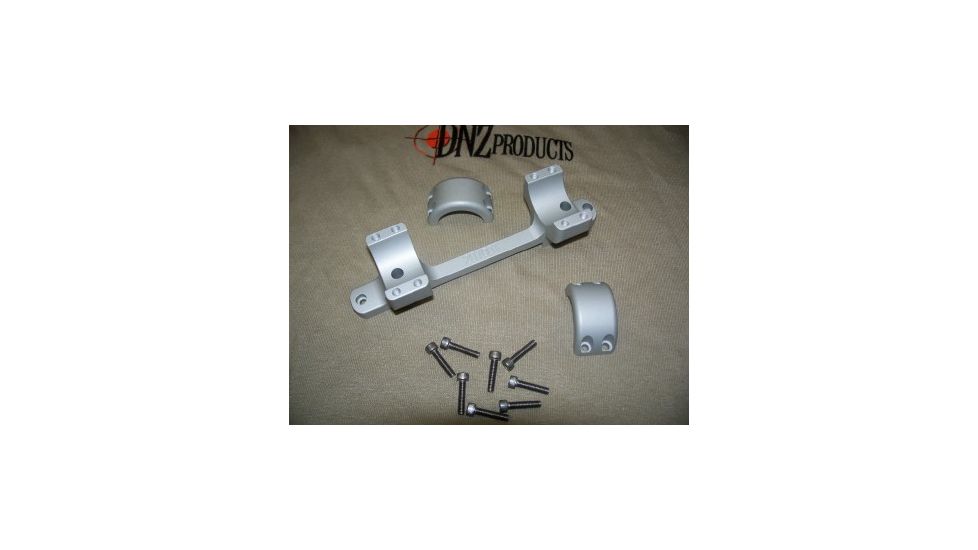 DNZ Products Game Reaper Scope Mount - Remington 700 Short Action, Medium Ring, 0 MOA, Hand, 1 in Tube, Silver, 20700TS