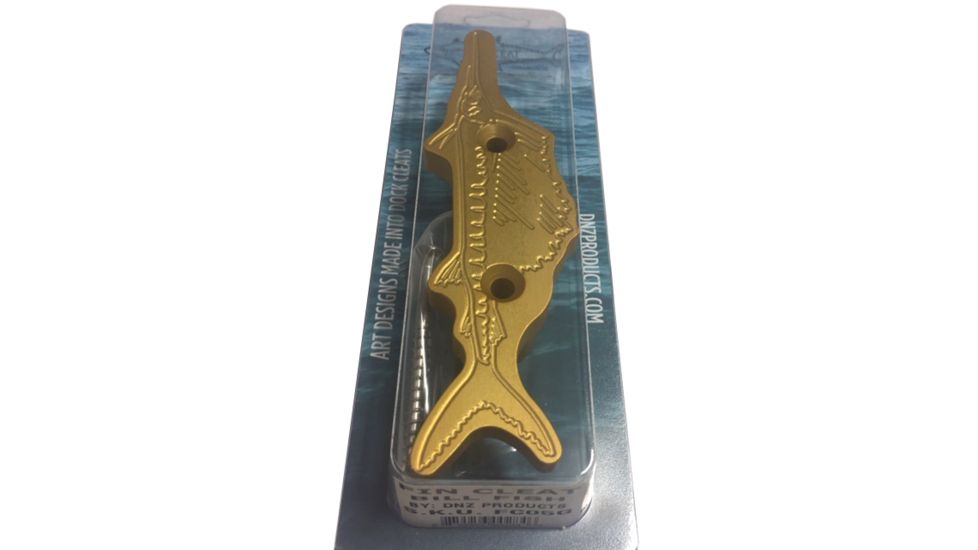 DNZ Products Fin Cleat - Docking &amp; Anchoring Equipment - Bill Fish, Gold, FC05G