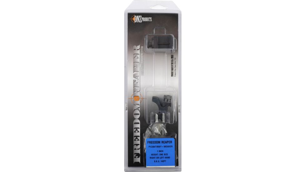 DNZ Products Freedom Reaper Scope Mount - 2 x Picantinny Rail, 1 in Tube, Medium Ring, Black Matte, 142PT