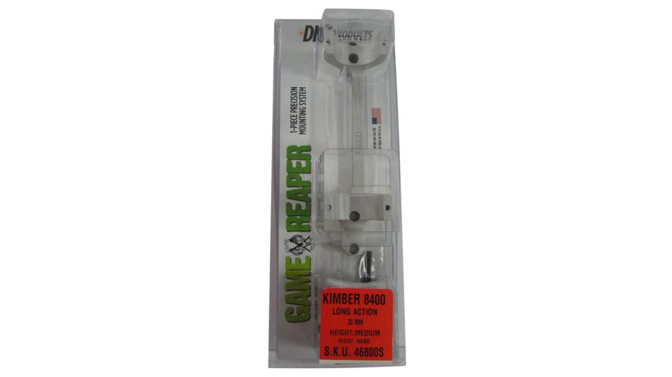DNZ Products Game Reaper Scope Mount - Kimber 8400 Long Action, Medium Ring, 30 mm Tube, Silver, 46800S
