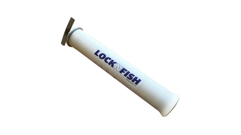 DNZ Products Lock-N-Fish Mobile Rod Holder, White, MRH10