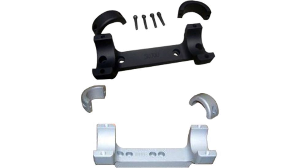 DNZ X Bolt Short Action 1 Inch Scope Tube Mount For Browning Rifle, Black, Silver