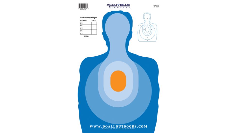 Do All Outdoors Accu Blue Layered Silhouette Paper Target 12X18 PT15
