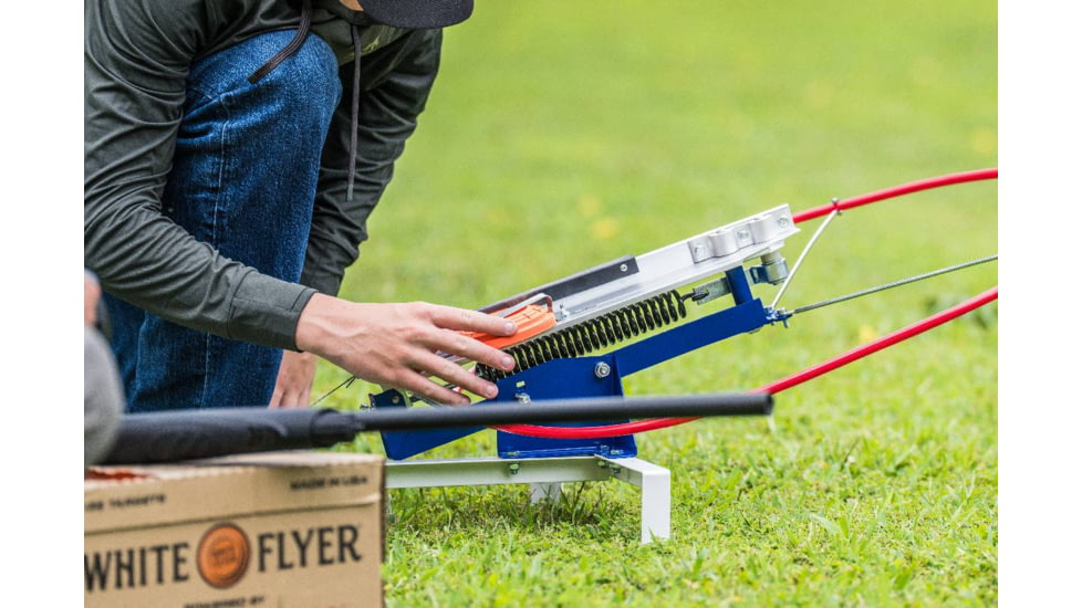 Do All Outdoors Competitor Sport Trap Launcher, Red White Blue, 2 or 2 Clays, CT202