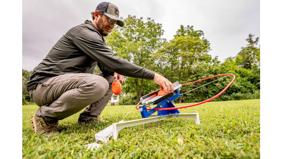 Do All Outdoors Competitor Sport Trap Launcher, Red White Blue, 2 or 2 Clays, CT202
