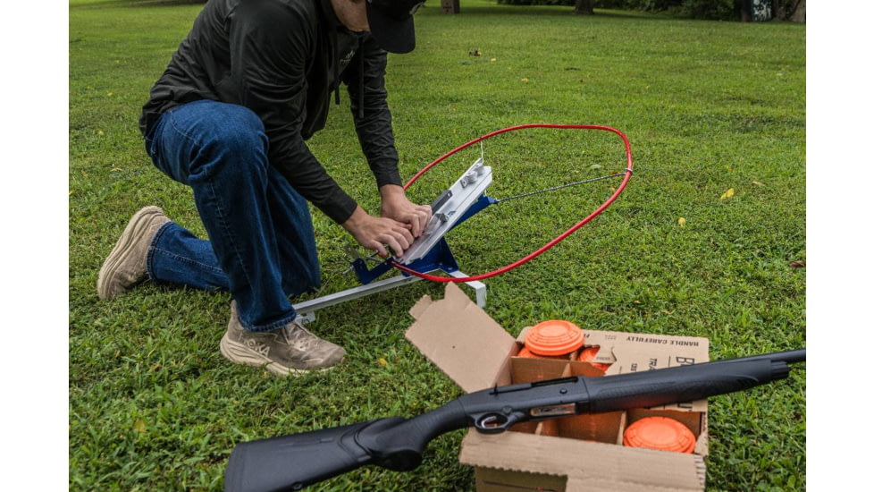 Do All Outdoors Competitor Sport Trap Launcher, Red White Blue, 2 or 2 Clays, CT202