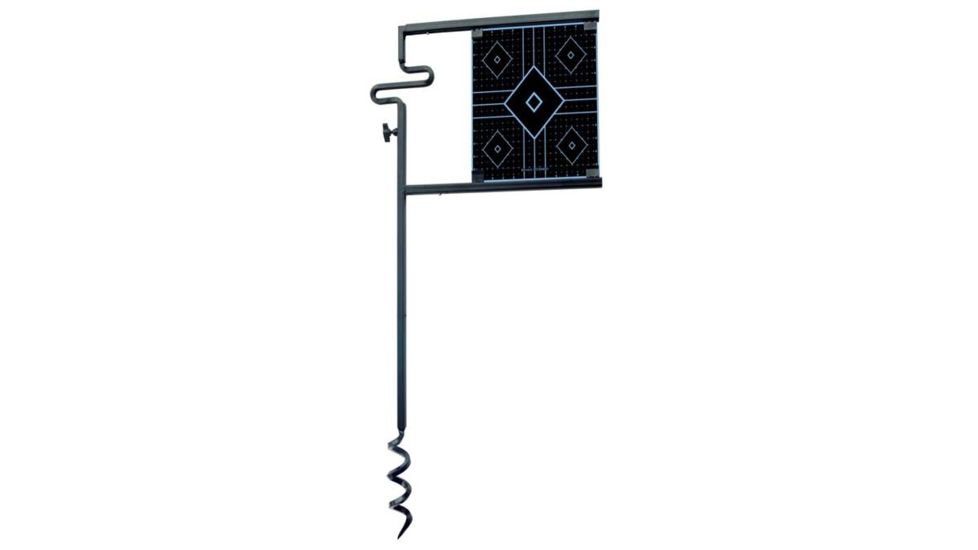 Do All Outdoors Ground Auger Adjustable Paper Target Stand, Black, GASPS