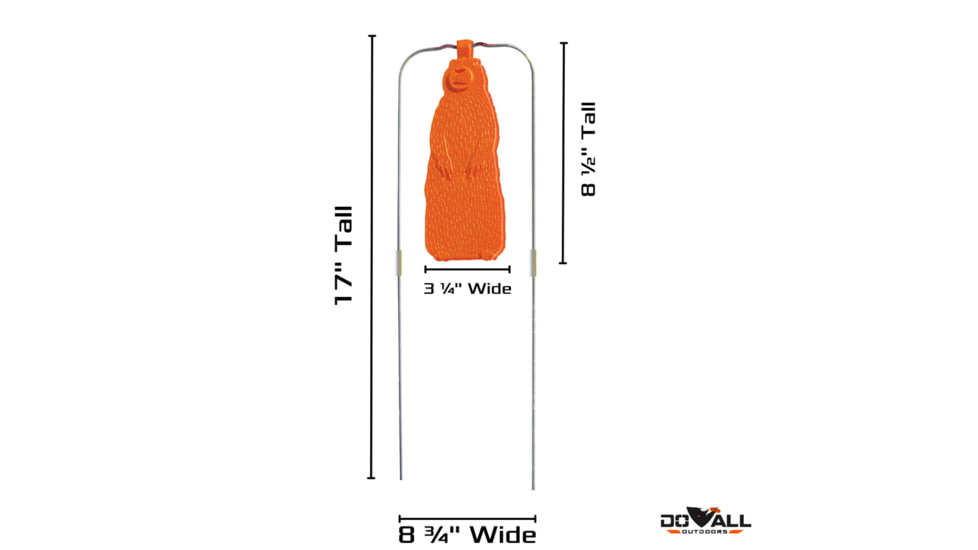Do All Outdoors Lone Prairie Dog, Orange, .22 to 50 Cal, BSL4