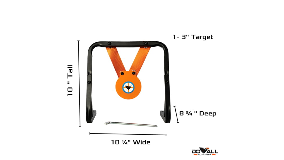Do All Outdoors Pellet Mini Gong, Black and Orange, 0.177, RR177