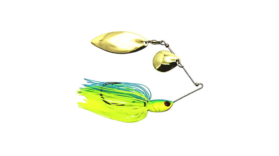 Dobyns D-Blade Advantage Series Spinnerbaits, Colorado/Willow Blade, 3/8oz, Parrot, ADV 3/8 A02 COL/WIL