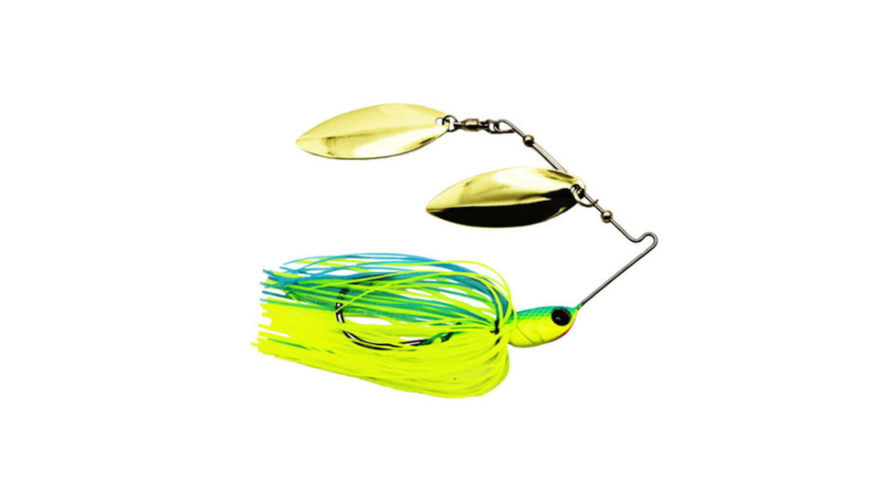 Dobyns D-Blade Advantage Series Spinnerbaits, Willow/Willow Blade, 3/8oz, Parrot, ADV 3/8 A02 WIL/WIL