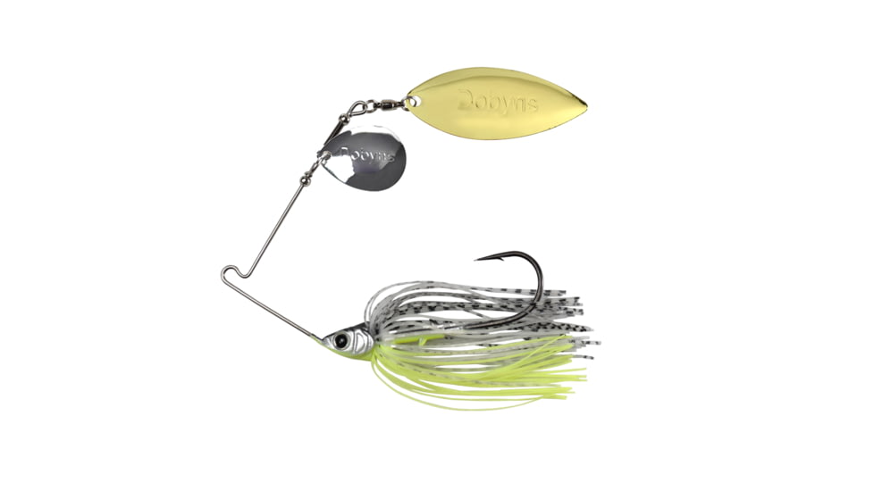 Dobyns D-Blade Beast Series Spinnerbaits, Colorado/Willow Blade, 3/4oz, Shad Chartreuse Shimmer, BST 3/4 B12 COL/WIL