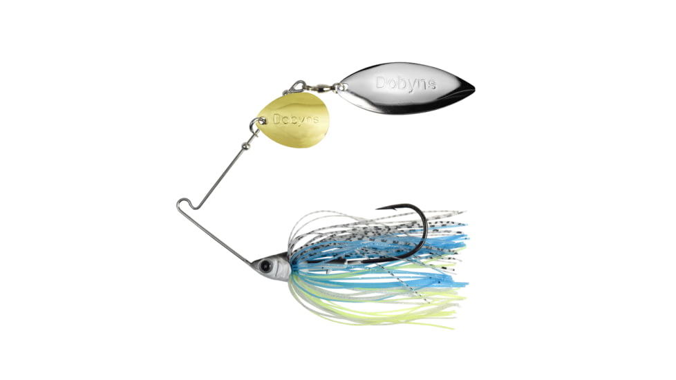 Dobyns D-Blade Beast Series Spinnerbaits, Colorado/Willow Blade, 3/4oz, Shad Lt. Blue Chartreuse White, BST 3/4 B13 COL/WIL