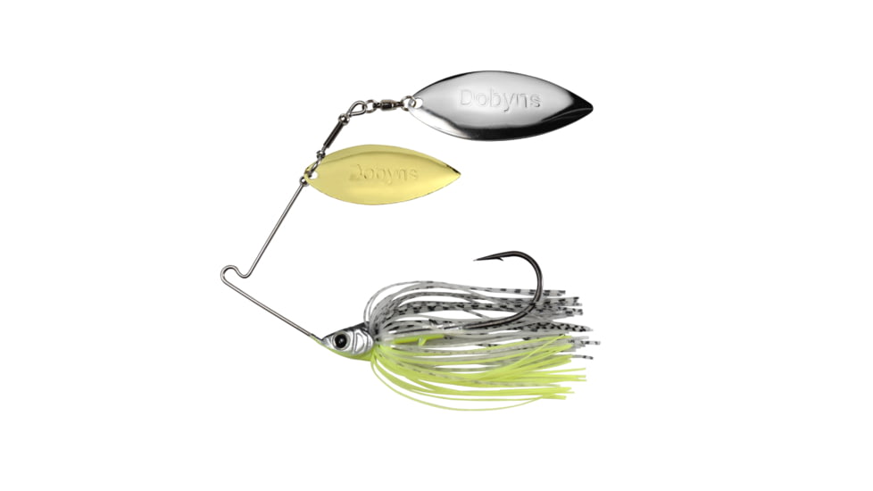 Dobyns D-Blade Beast Series Spinnerbaits, Willow/Willow Blade, 3/4oz, Shad Chartreuse Shimmer, BST 3/4 B12 WIL/WIL
