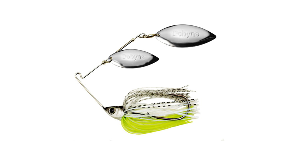 Dobyns D-Blade Beast Series Spinnerbaits, Willow/Willow Blade, 1/2oz, Shad Clear Chartreuse, BST 1/2 B10 WIL/WIL