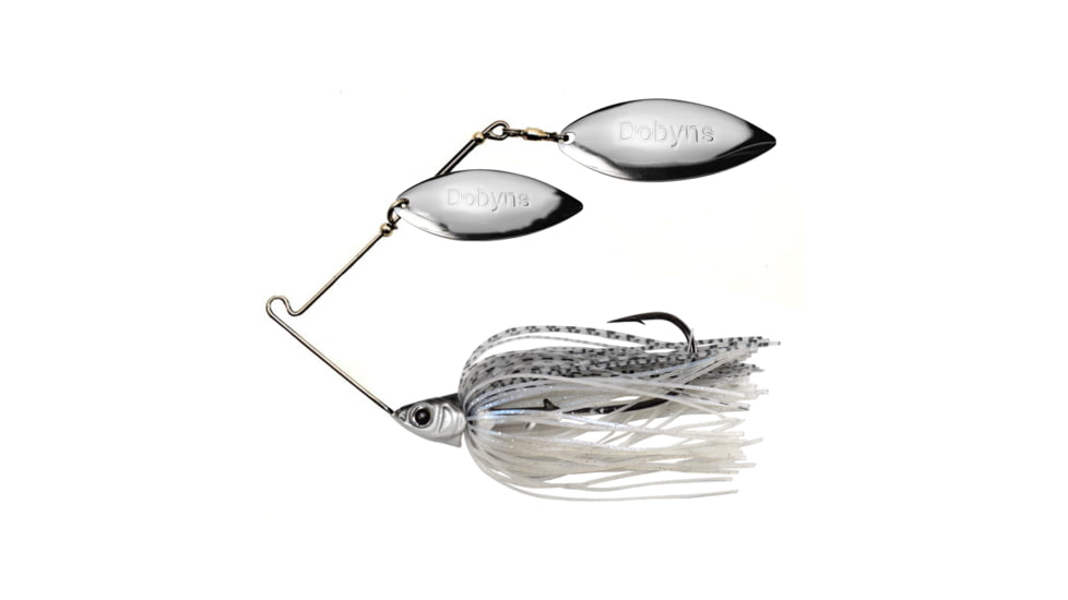 Dobyns D-Blade Beast Series Spinnerbaits, Willow/Willow Blade, 3/4oz, Shimmer Shad, BST 3/4 B03 WIL/WIL