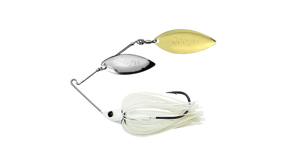 Dobyns D-Blade Beast Series Spinnerbaits, Willow/Willow Blade, 3/4oz, White, BST 3/4 B09 WIL/WIL