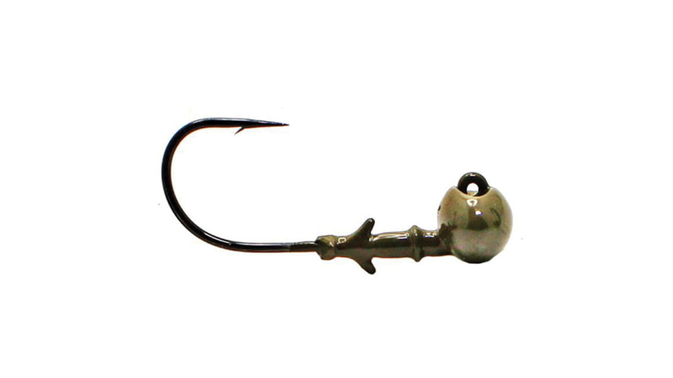 Dobyns Football Head, 1oz, 3pk, Green Pumpkin, FB HEAD GRN PMPK 1 3PK