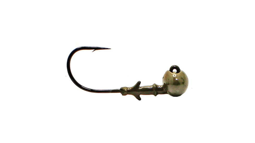 Dobyns Football Head, 3/4oz, 3pk, Green Pumpkin, FB HEAD GRN PMPK 3/4 3PK