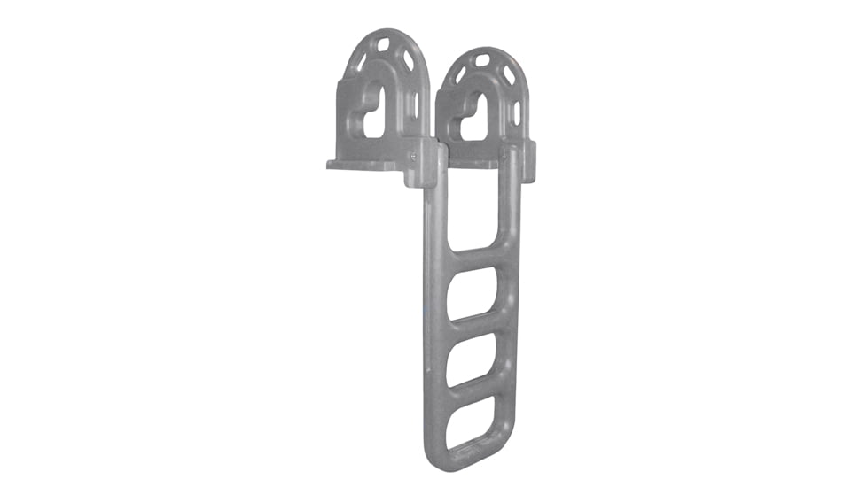 Dock Edge Flip-Up Polyethylene Roto Molded 4-Step Dock Ladder - Grey 64103