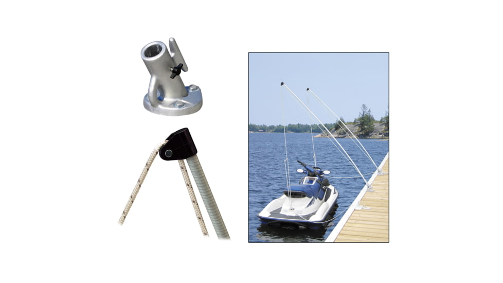 Dock Edge Mooring Whips 2PC 12ft 4000 LBS up to 23 ft Economy 38515