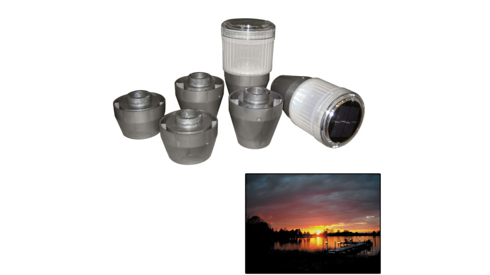 Dock Edge Solar LED Post Light 2pk Postlite 38505