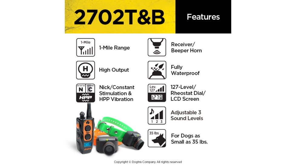 Dogtra 2702T&amp;B, Orange, 2702T&amp;B