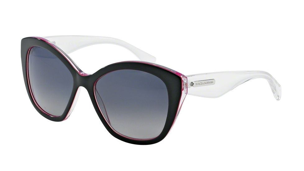 Dolce&amp;Gabbana 3 LAYERS DG4220 Sunglasses 2794T3-55 - Black/pearl Fuxia/cryst Frame, Polar Grey Gradient Lenses