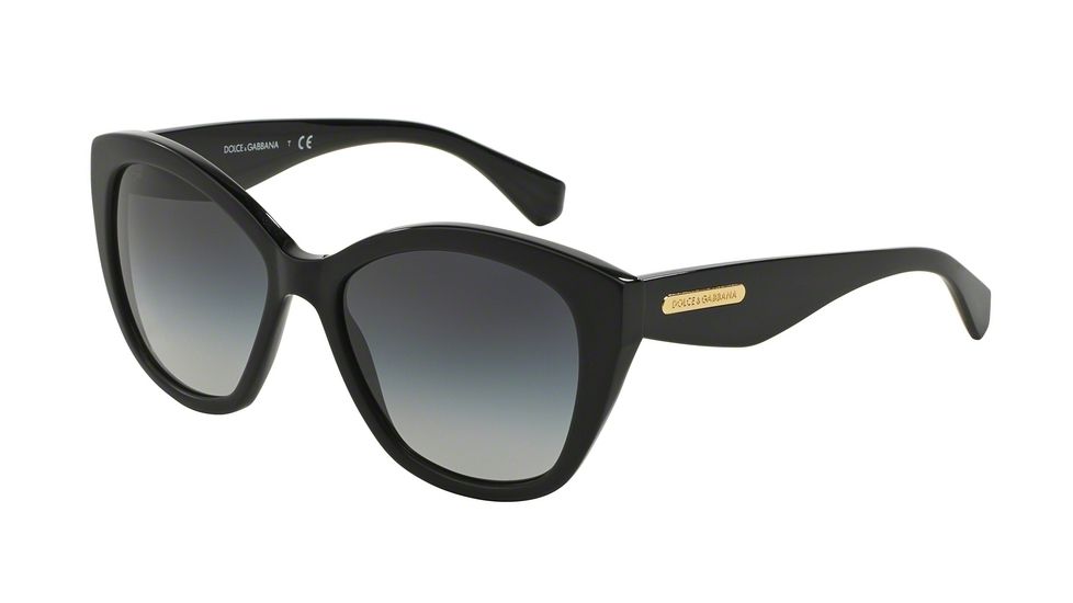 Dolce&amp;Gabbana 3 LAYERS DG4220 Sunglasses 29368G-55 - Black/Matte Black Frame, Grey Gradient Lenses