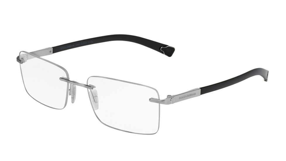 Dolce&amp;Gabbana BASALTO COLLECTION DG1260 Bifocal Prescription Eyeglasses 05-53 - Silver Sand/shiny Frame
