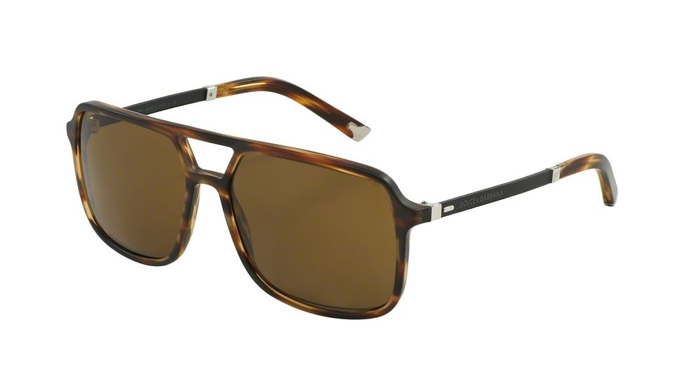 Dolce&amp;Gabbana BASALTO COLLECTION DG4241 Bifocal Prescription Sunglasses DG4241-267373-58 - Lens Diameter 58 mm, Frame Color Matte Striped Havana