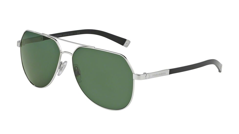 Dolce&amp;Gabbana BASALTO DG2133 Single Vision Prescription Sunglasses DG2133-05-71-60 - Lens Diameter 60 mm, Frame Color Silver Sand/shiny