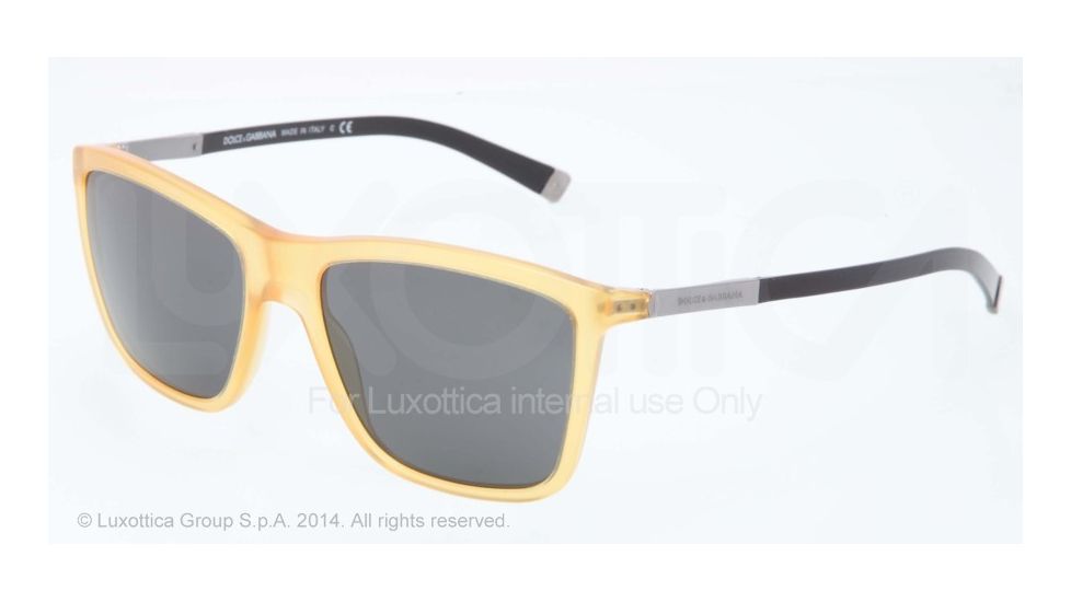 Dolce&amp;Gabbana BASALTO DG4210 Progressive Prescription Sunglasses DG4210-652-87-55 - Lens Diameter 55 mm, Frame Color Honey