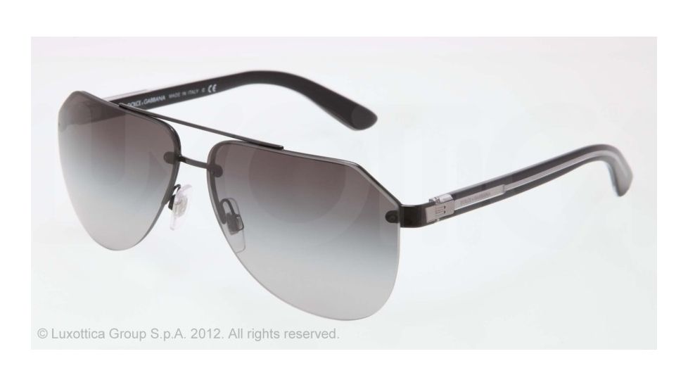 Dolce&amp;Gabbana BLOCK HINGE DG2124 Progressive Prescription Sunglasses DG2124-08-8G-61 - Lens Diameter 61 mm, Lens Diameter 61 mm, Frame Color Black/Gunmetal