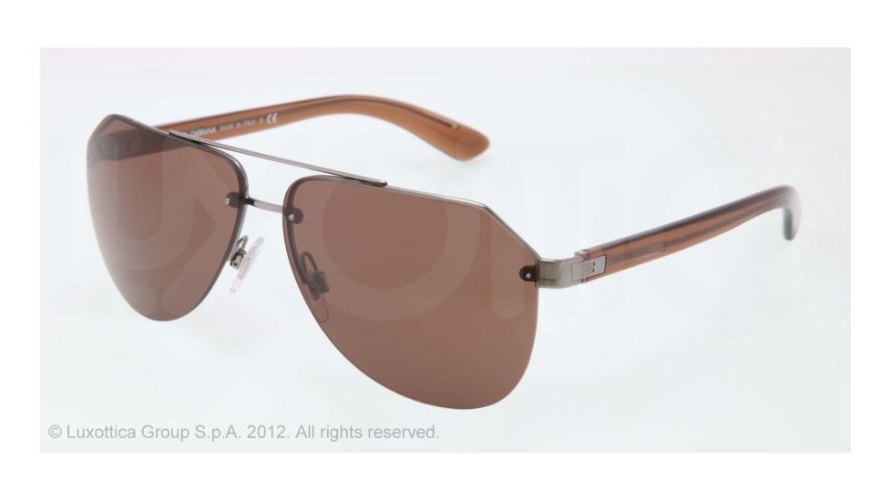 Dolce&amp;Gabbana BLOCK HINGE DG2124 Progressive Prescription Sunglasses DG2124-121973-61 - Lens Diameter 61 mm, Lens Diameter 61 mm, Frame Color Gunmetal