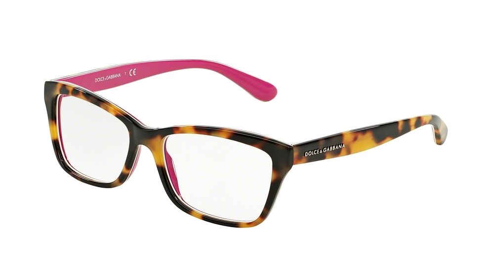 Dolce&Gabbana CONTEMPORARY DG3215 Progressive Prescription Eyeglasses 2892-52 - Top Havana On Cyclamen Frame
