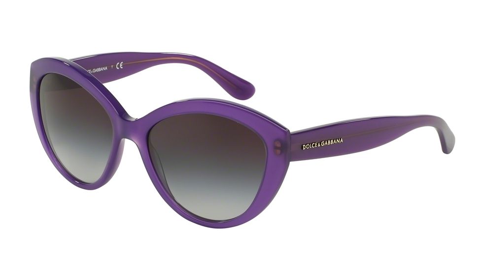 Dolce&amp;Gabbana CONTEMPORARY DG4239 Single Vision Prescription Sunglasses DG4239-29148G-56 - Lens Diameter 56 mm, Frame Color Opal Violet