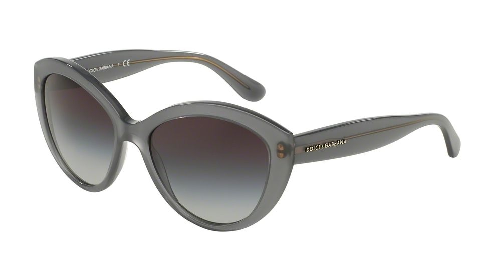 Dolce&amp;Gabbana CONTEMPORARY DG4239 Single Vision Prescription Sunglasses DG4239-29158G-56 - Lens Diameter 56 mm, Frame Color Opal Grey