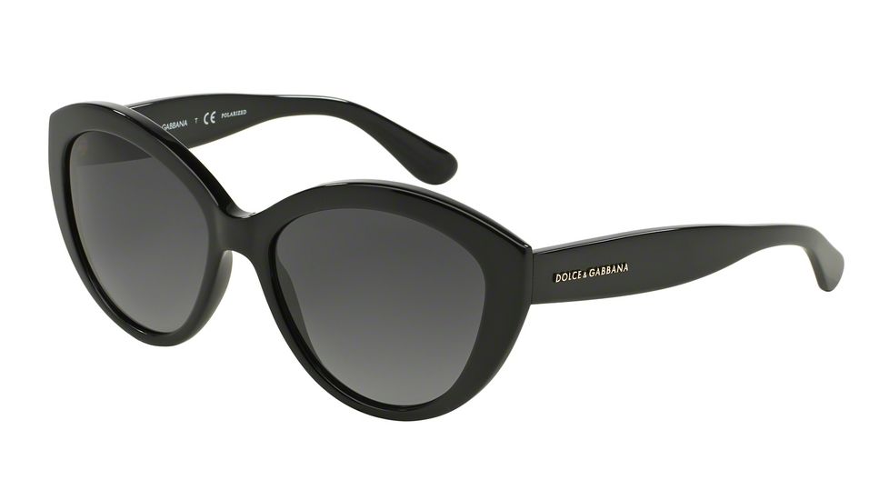 Dolce&amp;Gabbana CONTEMPORARY DG4239 Single Vision Prescription Sunglasses DG4239-501-T3-56 - Lens Diameter 56 mm, Frame Color Black