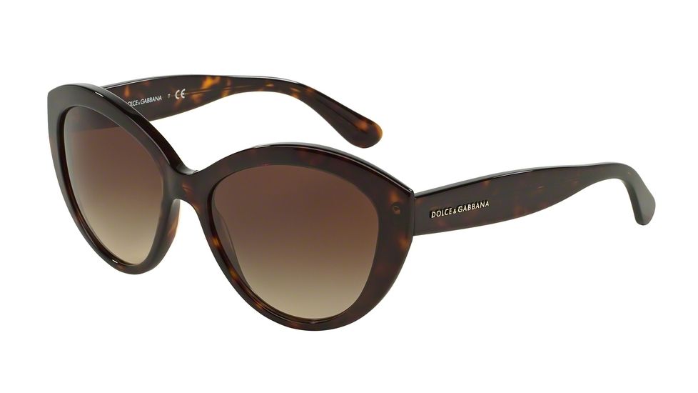 Dolce&amp;Gabbana CONTEMPORARY DG4239 Single Vision Prescription Sunglasses DG4239-502-13-56 - Lens Diameter 56 mm, Frame Color Havana