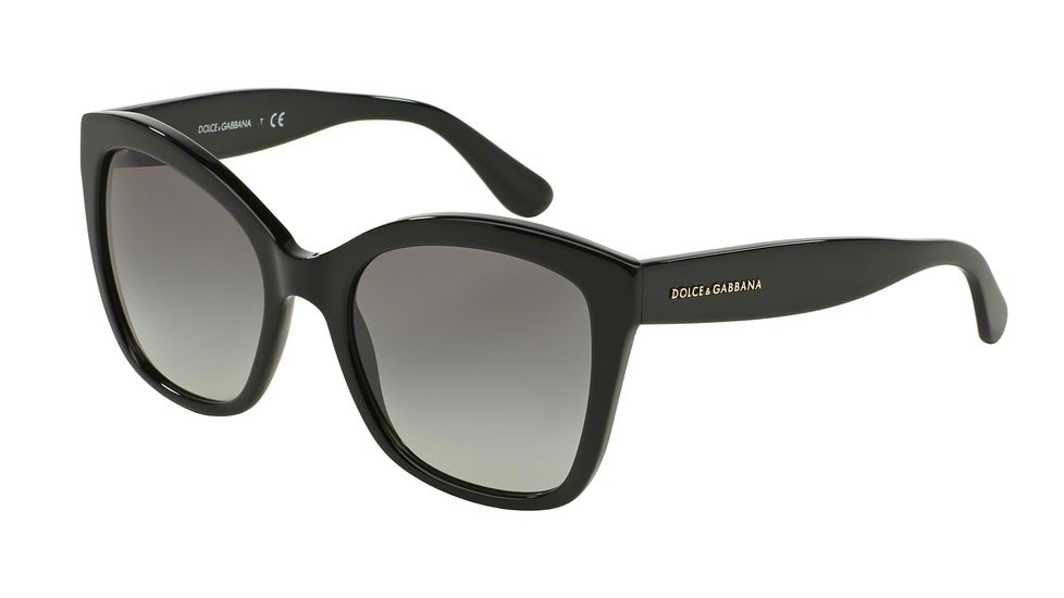 Dolce&amp;Gabbana CONTEMPORARY DG4240 Sunglasses 501/8G-54 - Black Frame, Grey Gradient Lenses