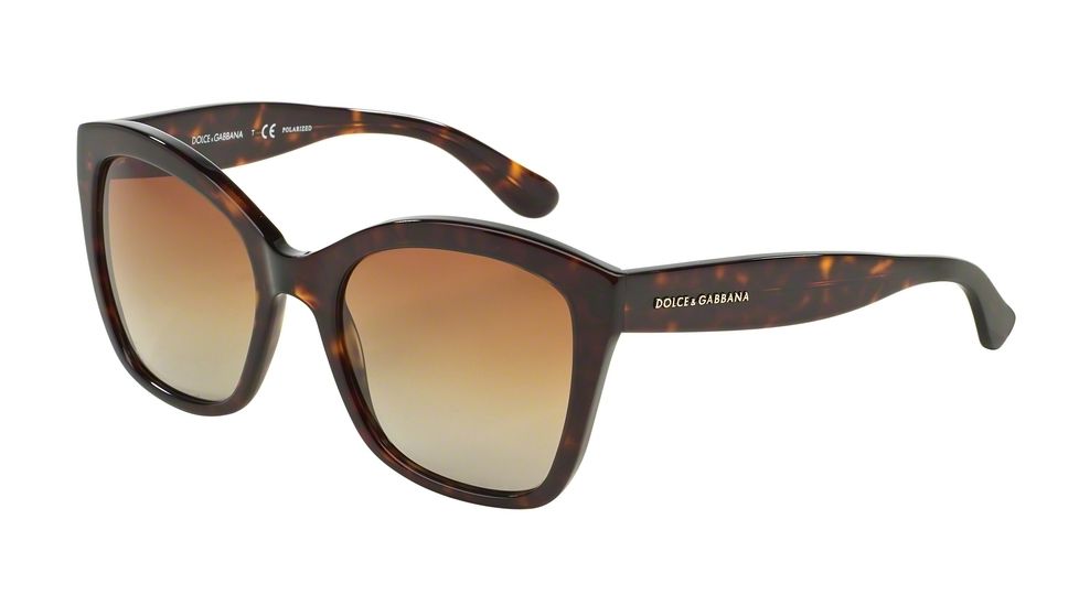 Dolce&amp;Gabbana CONTEMPORARY DG4240 Sunglasses 502/T5-54 - Havana Frame, Polar Brown Gradient Lenses