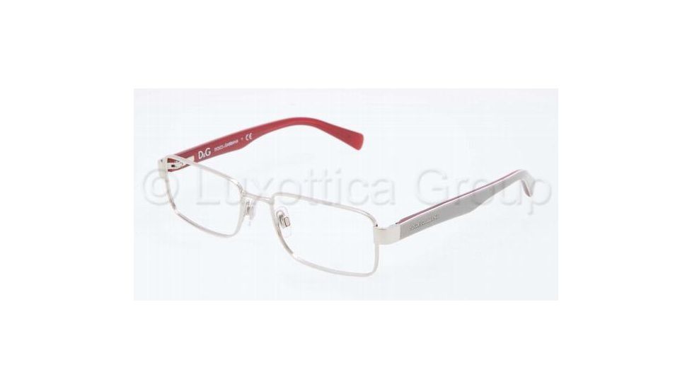 Dolce&amp;Gabbana CONTRAST DG1238P Eyeglass Frames 1172-5217 - Silver Frame